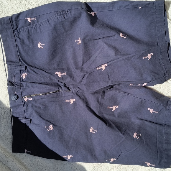 Men's navy flamingos shorts size 30 - Picture 3 of 8